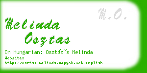 melinda osztas business card